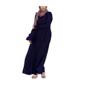 Verona Collection Womens Ruffle-Sleeve Maxi Dress, Blue, NWT